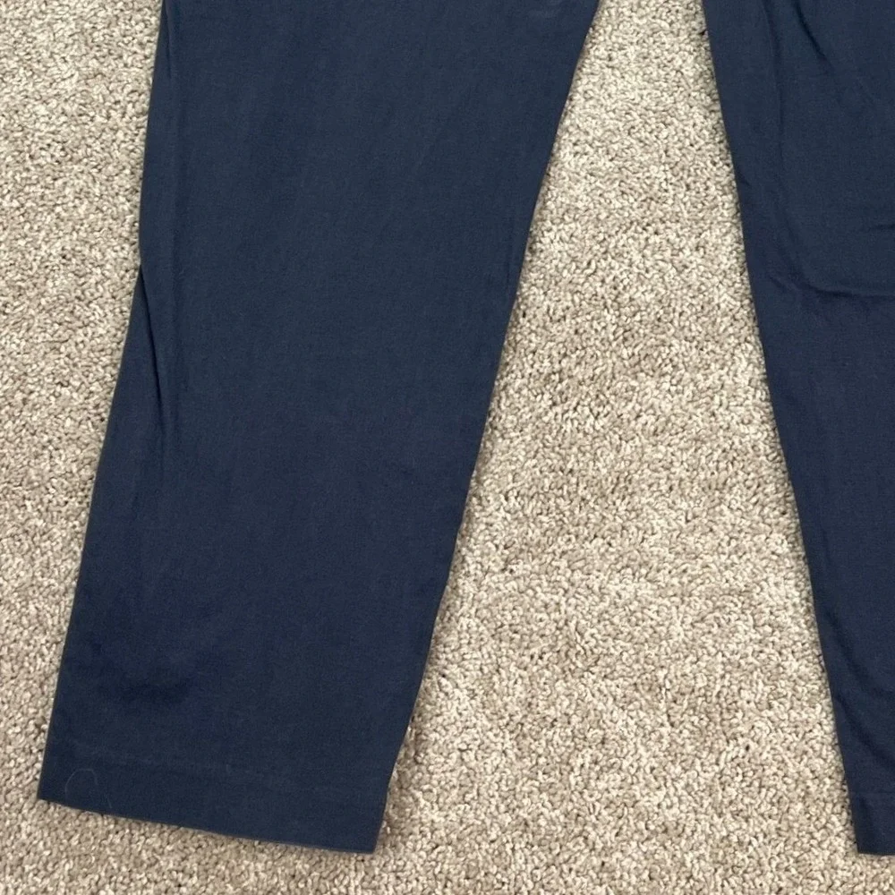 1946 Ballin Stretch Non-Iron Pants Mens 44x32 Navy Blue Chino Flat Front EUC - Picture 7 of 15